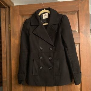 Black Poppy pea coat